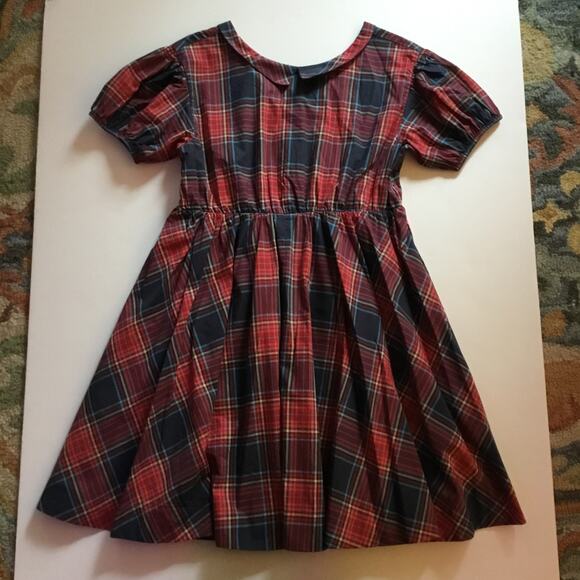 Tea Collection plaid puff sleeve collar dress - Picture 2 of 8